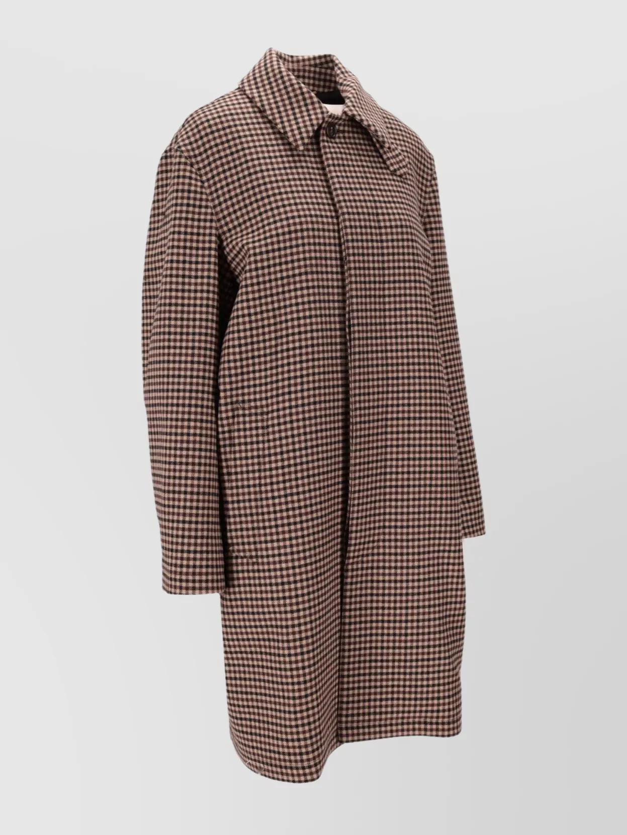 Saint Laurent Checked Jacket Collared Neck