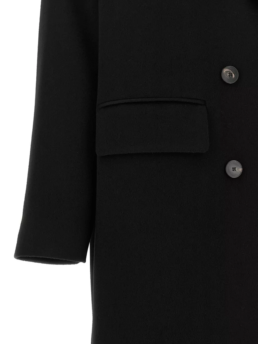 Alberto Biani Wool Oversized Double-Breasted Coat