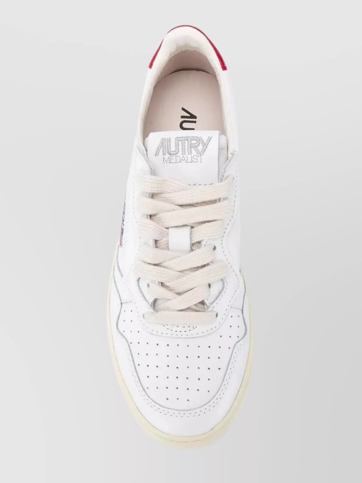 Autry Low Top Leather Sneakers With Perforated Sole