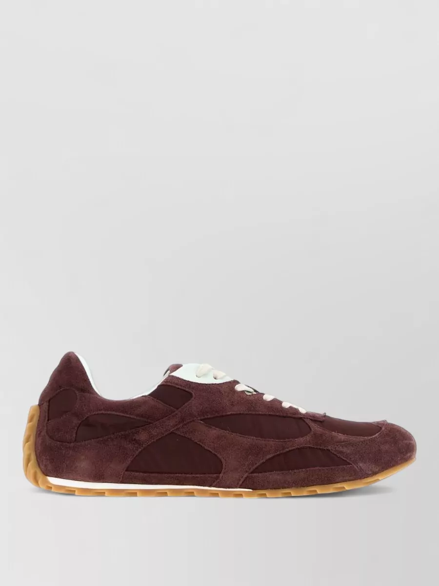Bottega Veneta suede and nylon low-top sneakers