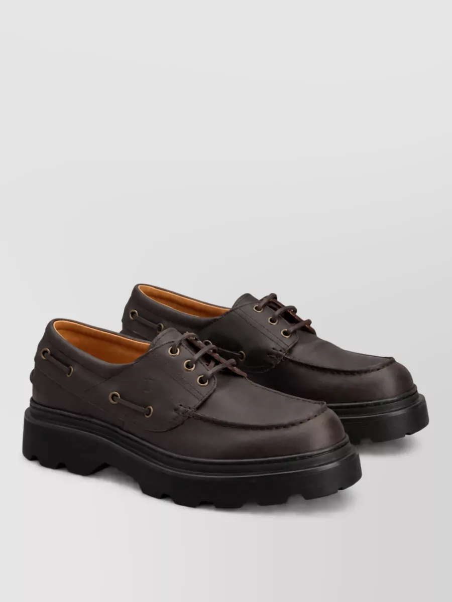 Tod's leather boat shoes