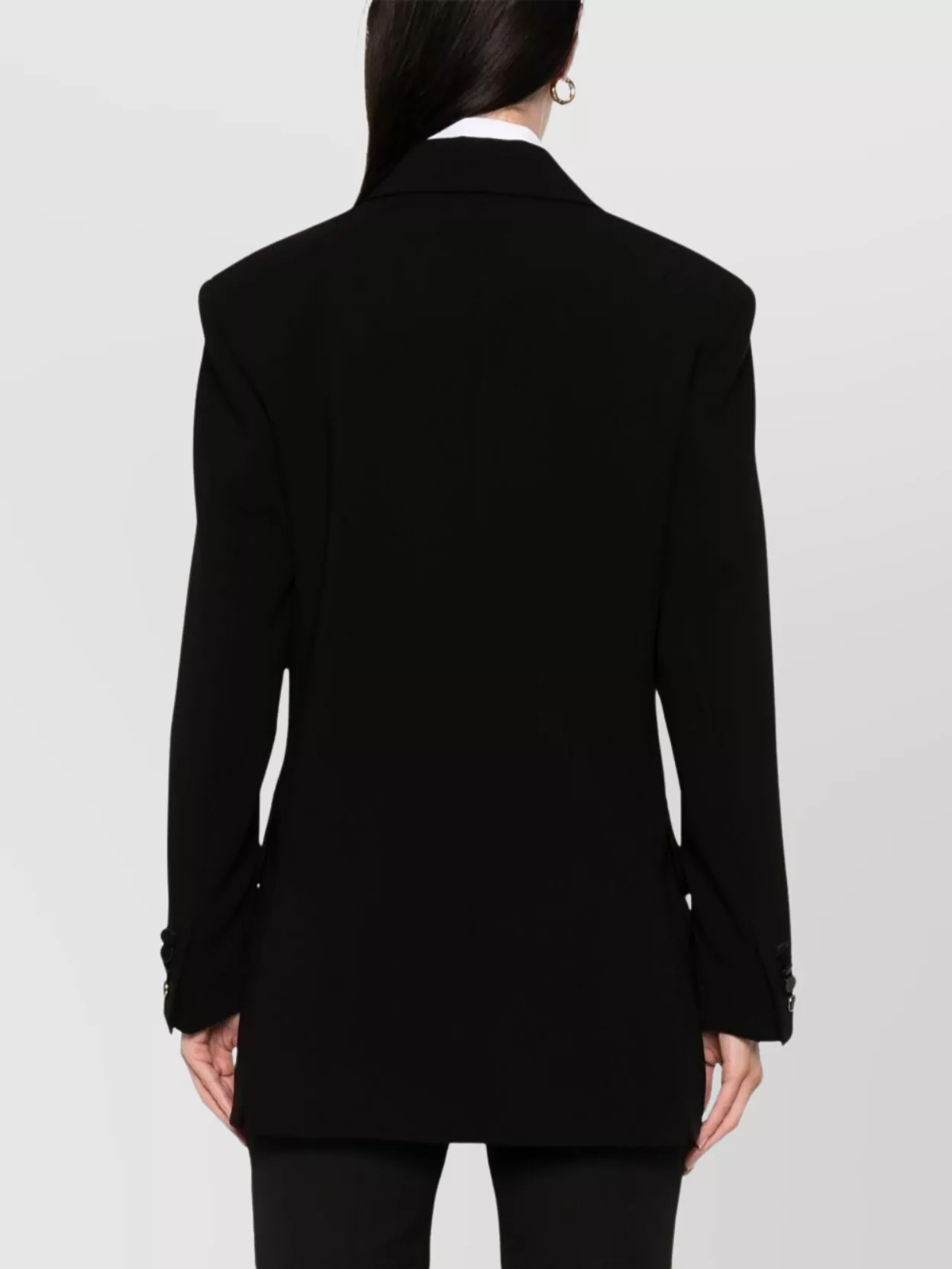 Max Mara Double-breasted Jacket With Satin Lapels And Rear Vents