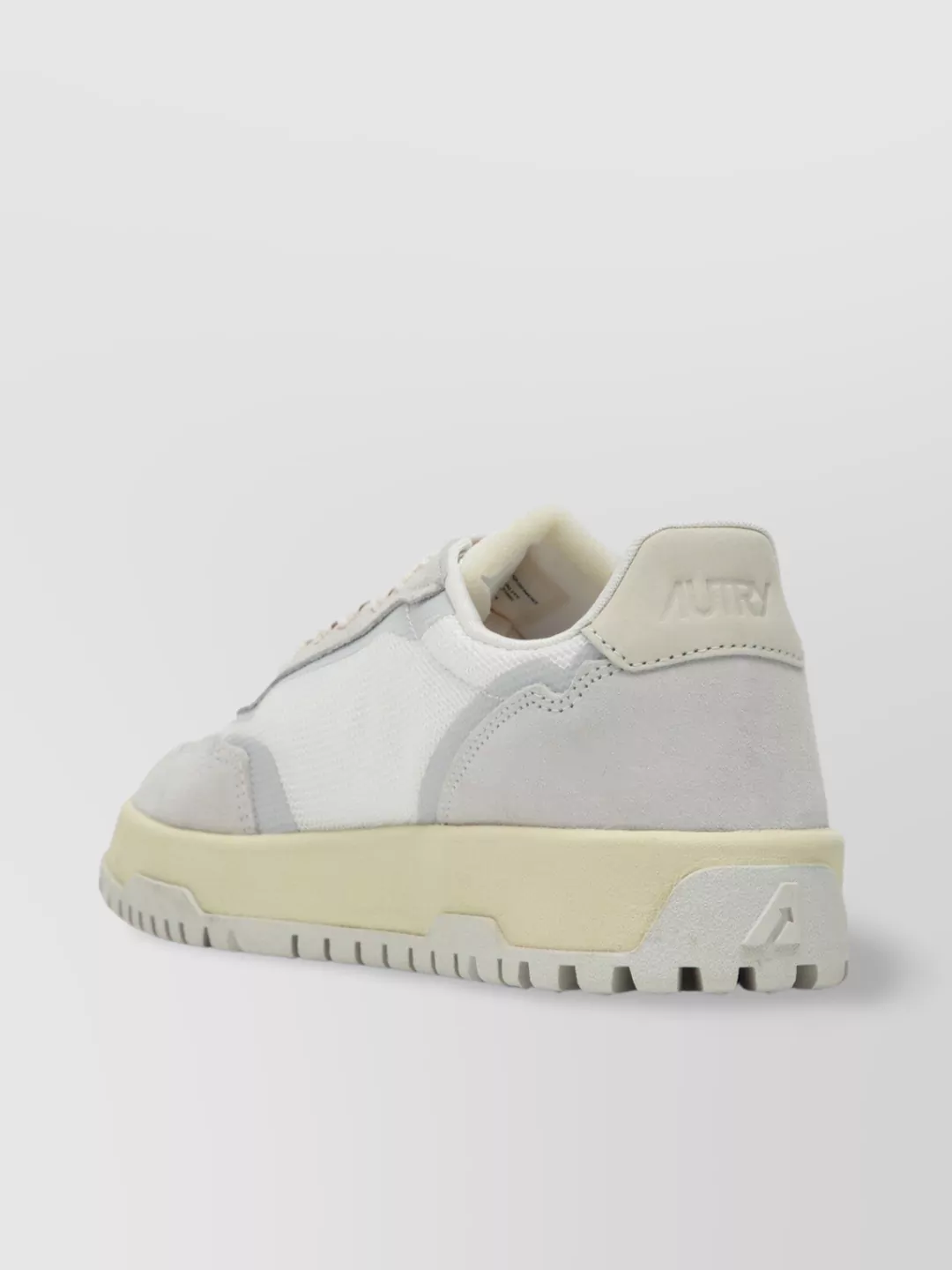 Autry Low Leather And Mesh Trainer With Rubber Sole