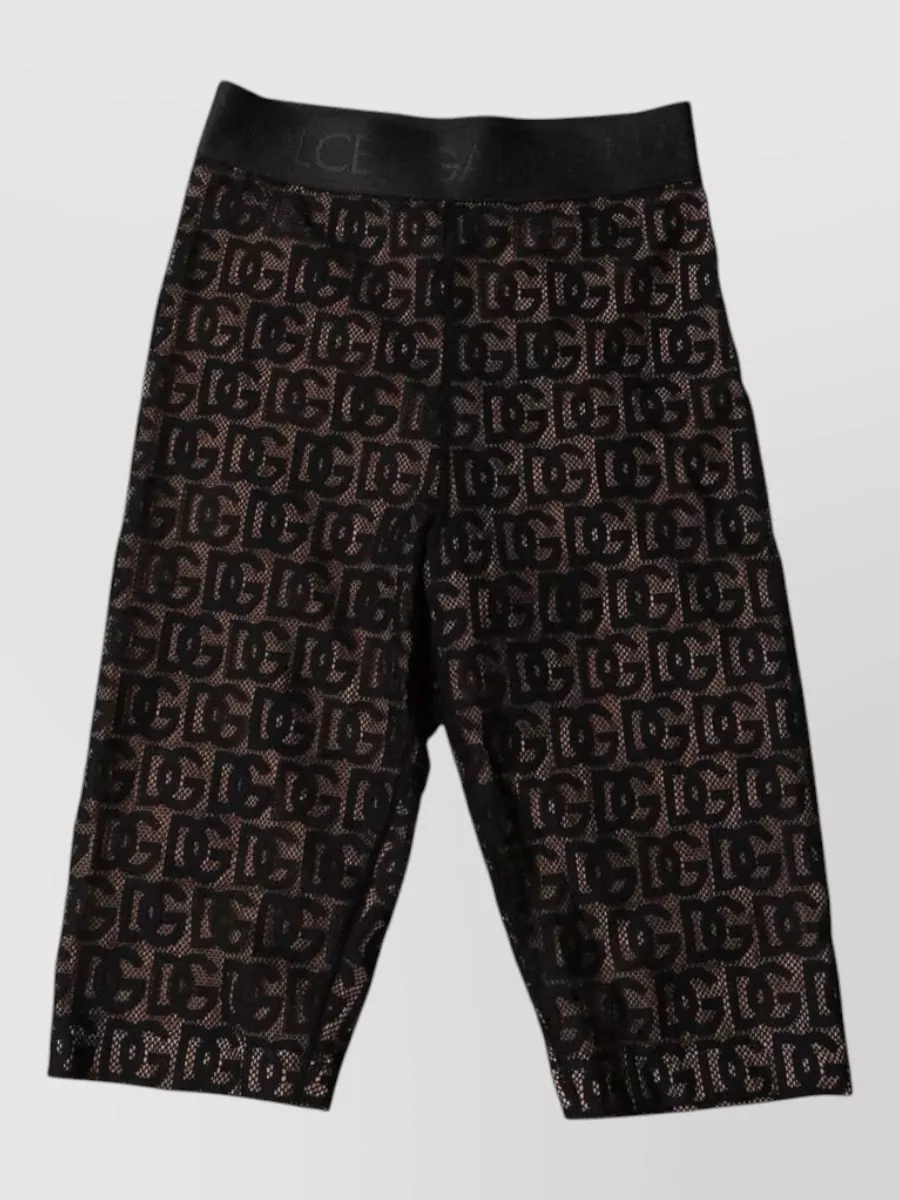 Dolce&Gabbana lace high-rise knee-length shorts