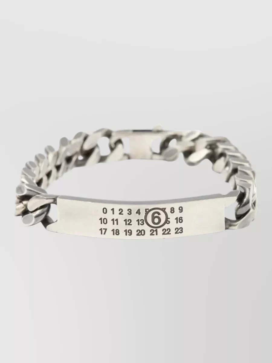 Mm6 Maison Margiela Polished Curb Chain Bracelet
