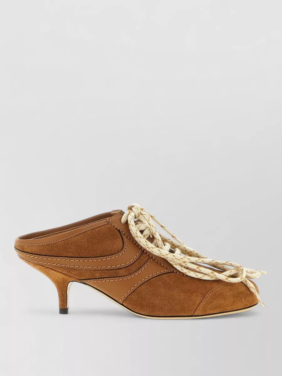 Dries Van Noten leather heeled mules