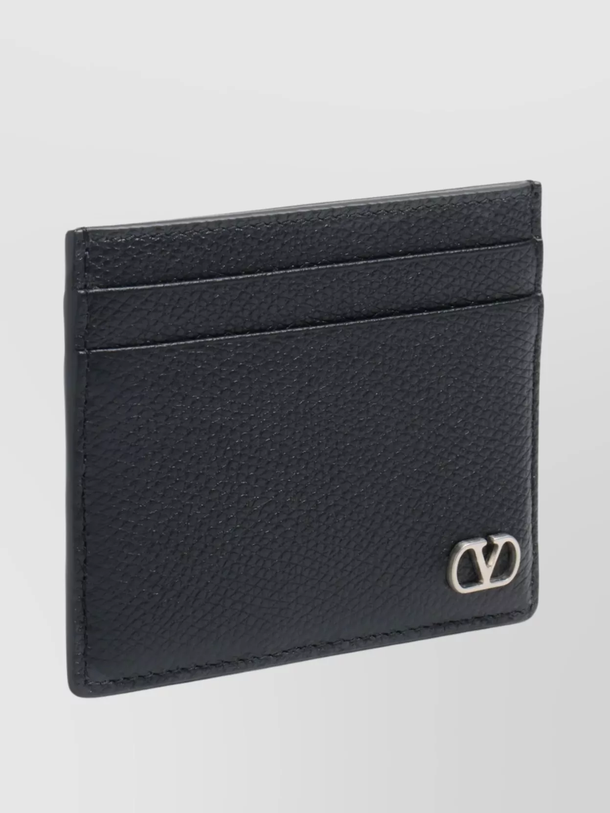 Valentino Compact Textured Cardholder With 0.5 Cm Depth