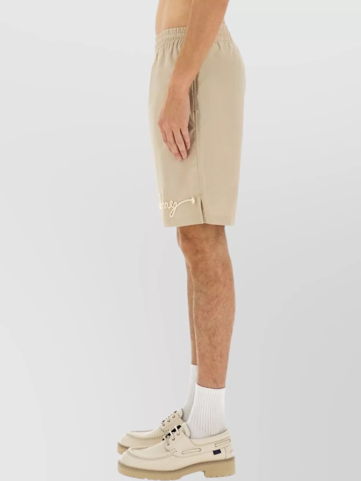 Burberry Nautical Logo Shorts Featuring Pockets In Neutral