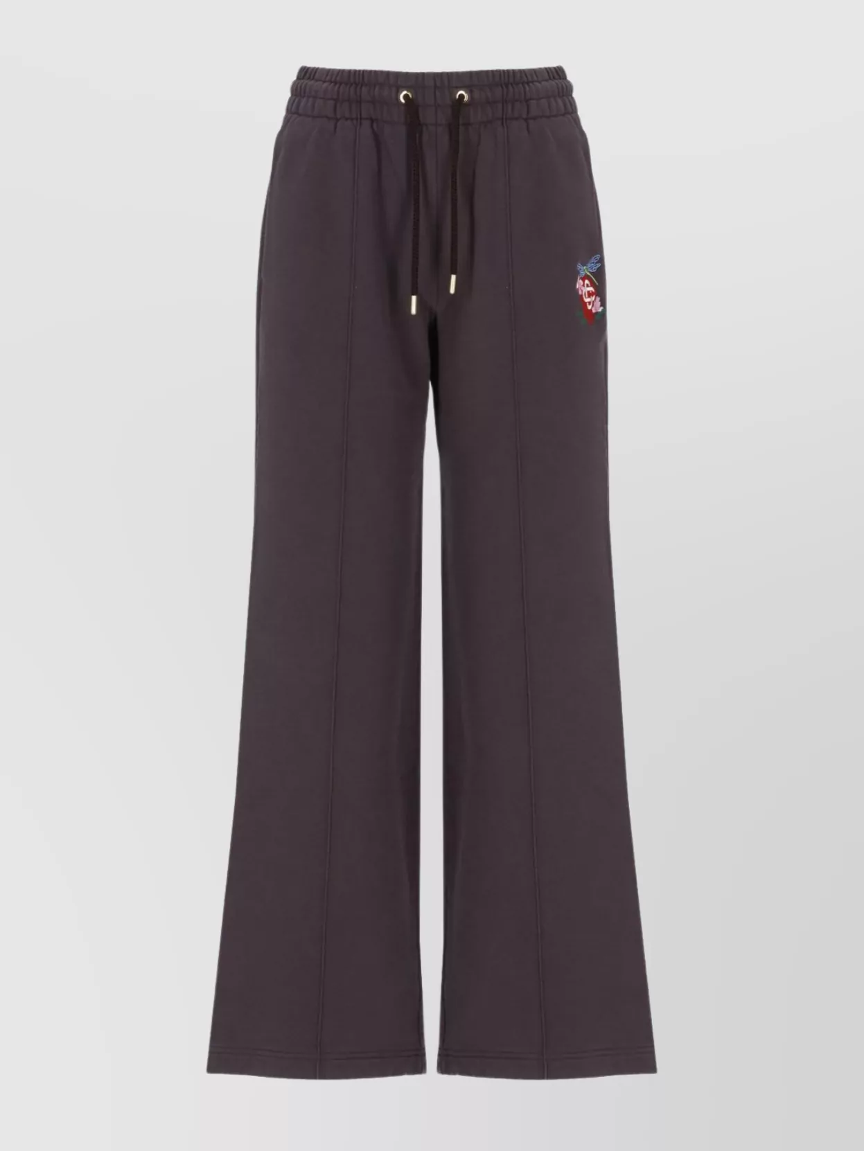 Casablanca Dragonfly Floral Embroidery Jogging Pants In Purple