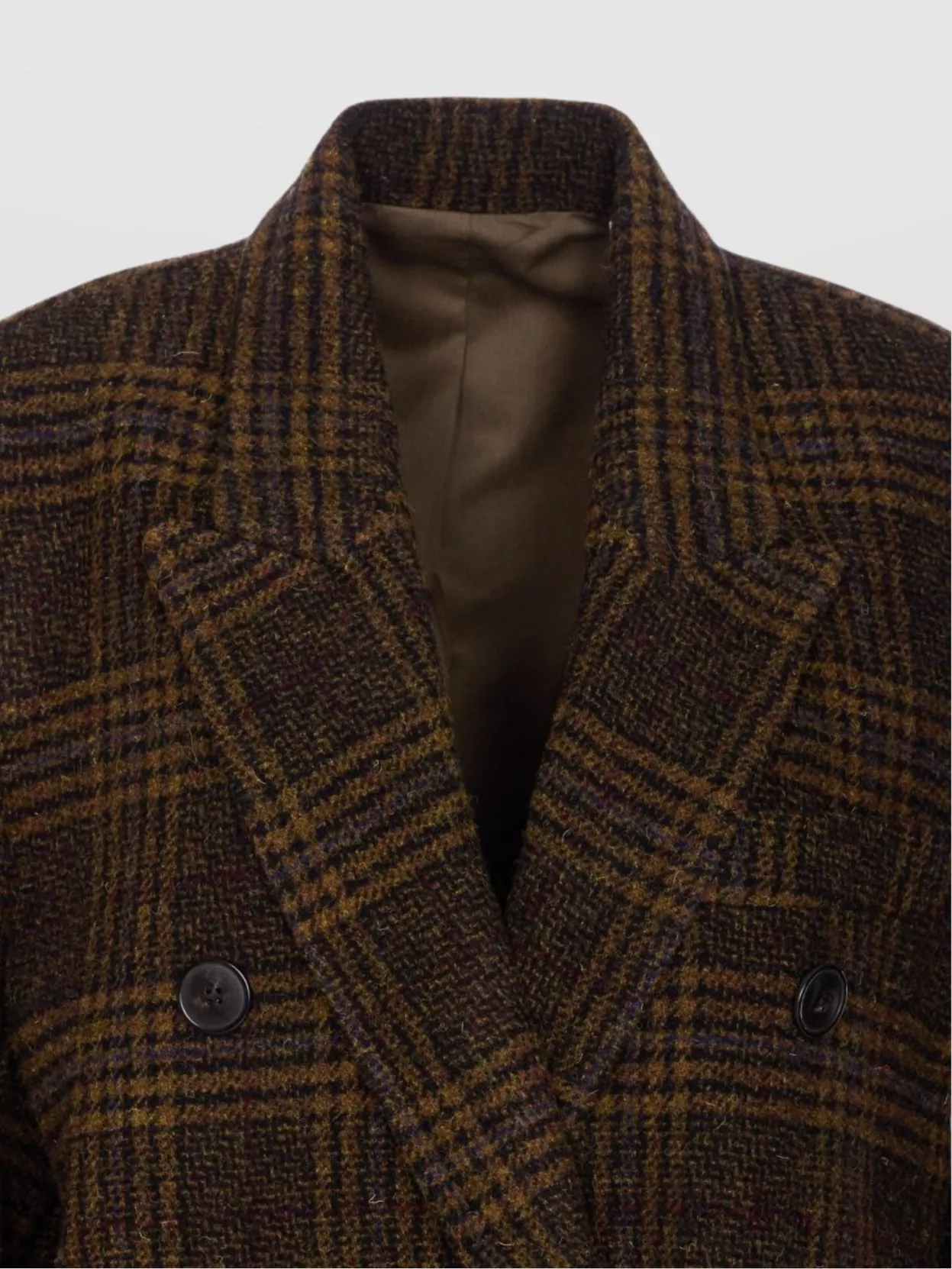 Isabel Marant Etoile Long Checked Double-Breasted Coat Pockets