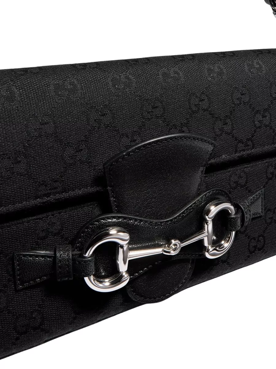 Gucci Horsebit 1955 Mini Canvas Shoulder Bag
