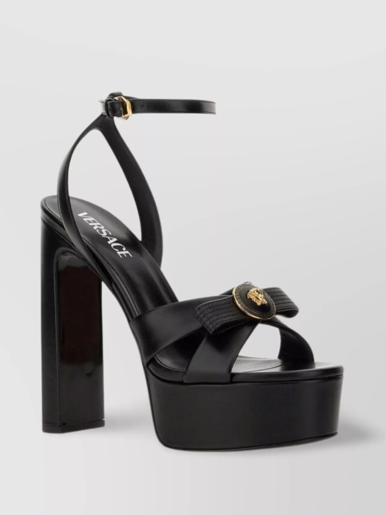 Versace Ribbon Sandals Gianni Platform Open Toe