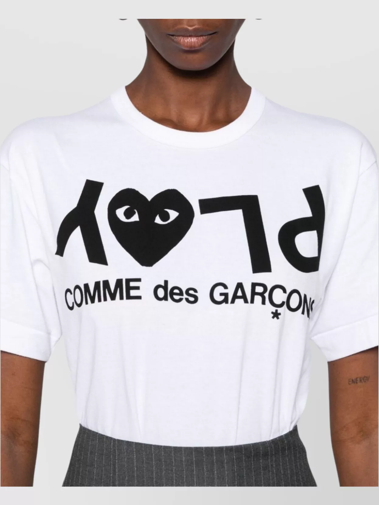 Comme Des Garçons Graphic Print Crew Neck Jersey T-Shirt