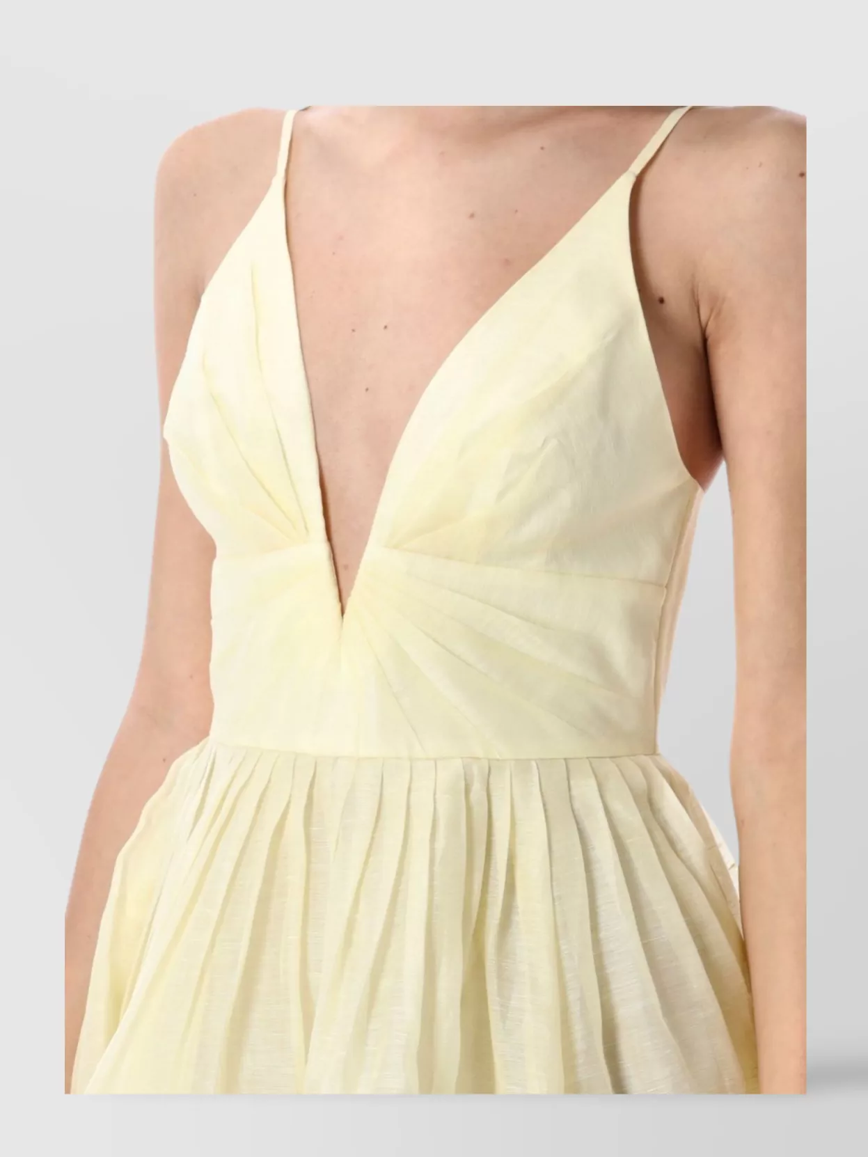 Zimmermann Illuminate Pleated Linen And Silk-blend Mini Dress