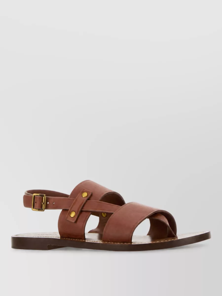 Soeur leather thong sandals