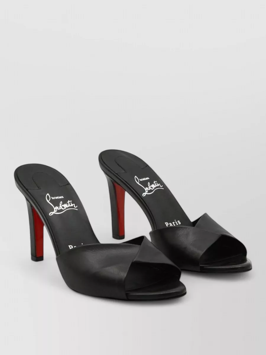 Christian Louboutin Leather Crossover Strap Mules