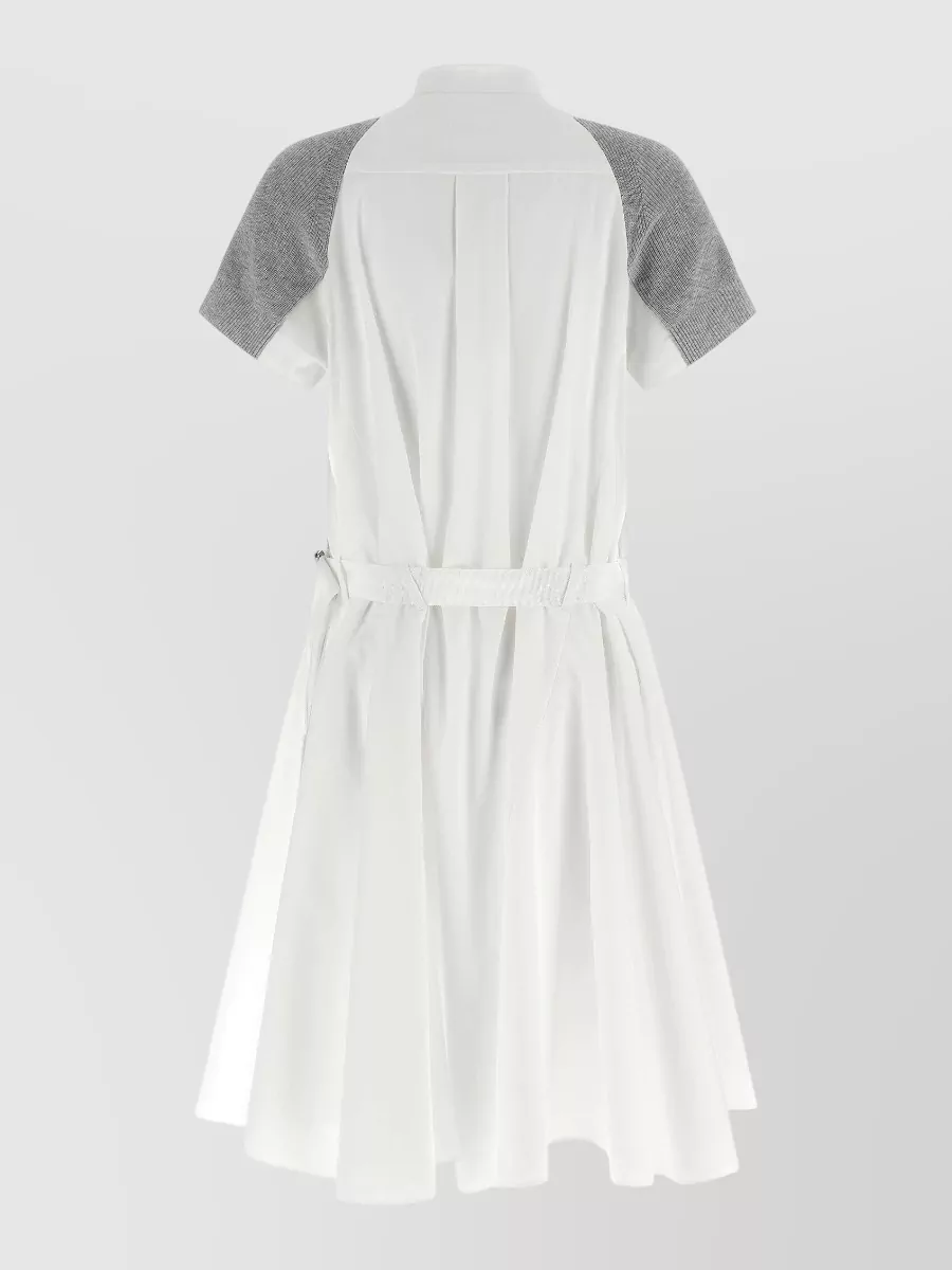 Sacai Hybrid Cotton Midi Dress