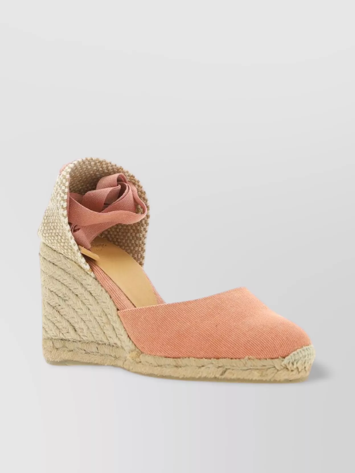 Shop Castaã±er Closed Toe Wedge Sandals With Woven Sole