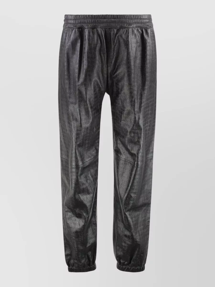 Givenchy lamb leather elasticated-cuff loose-fit trousers