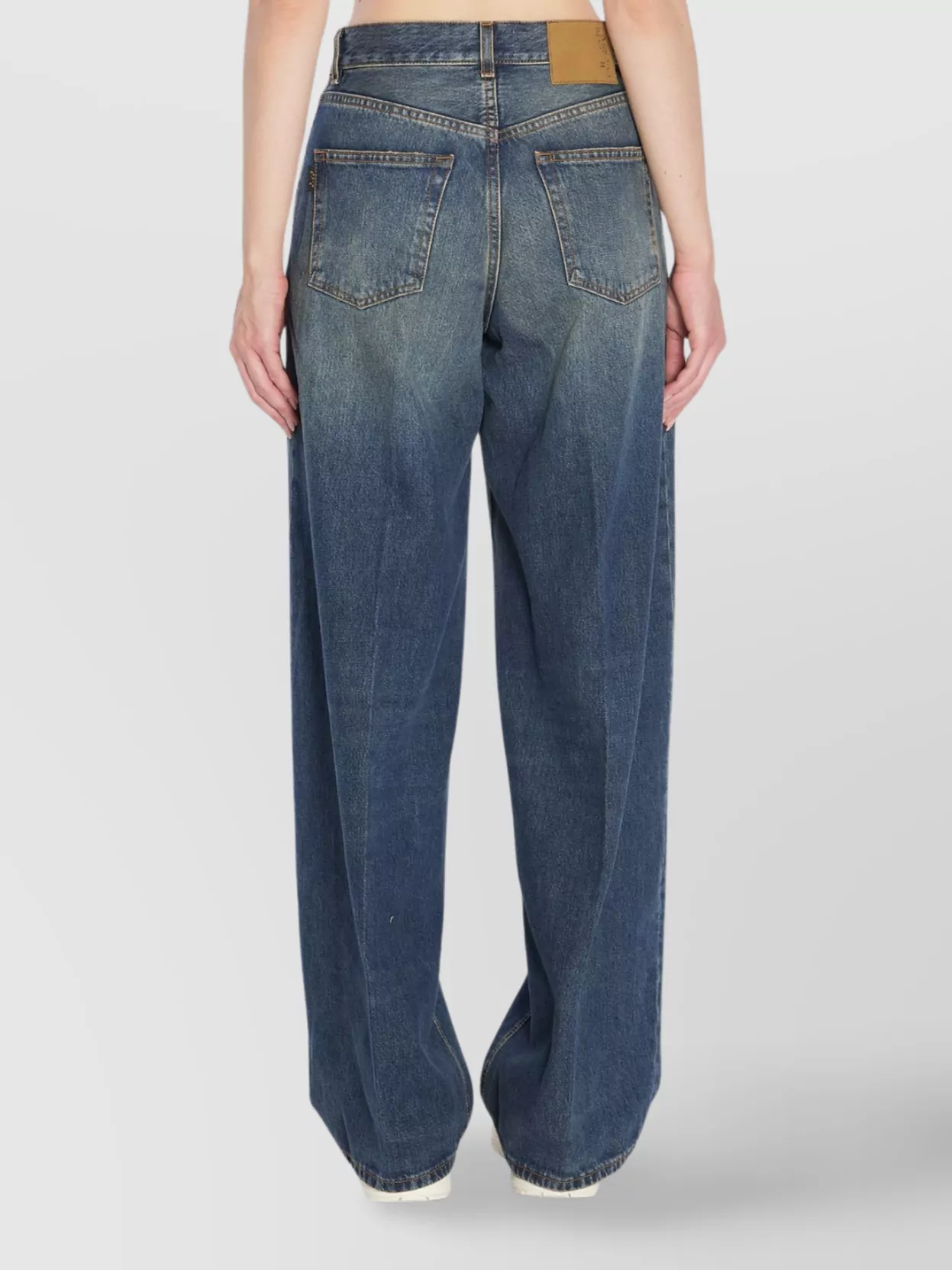 Haikure Relaxed Fit Wide Leg Denim Trousers