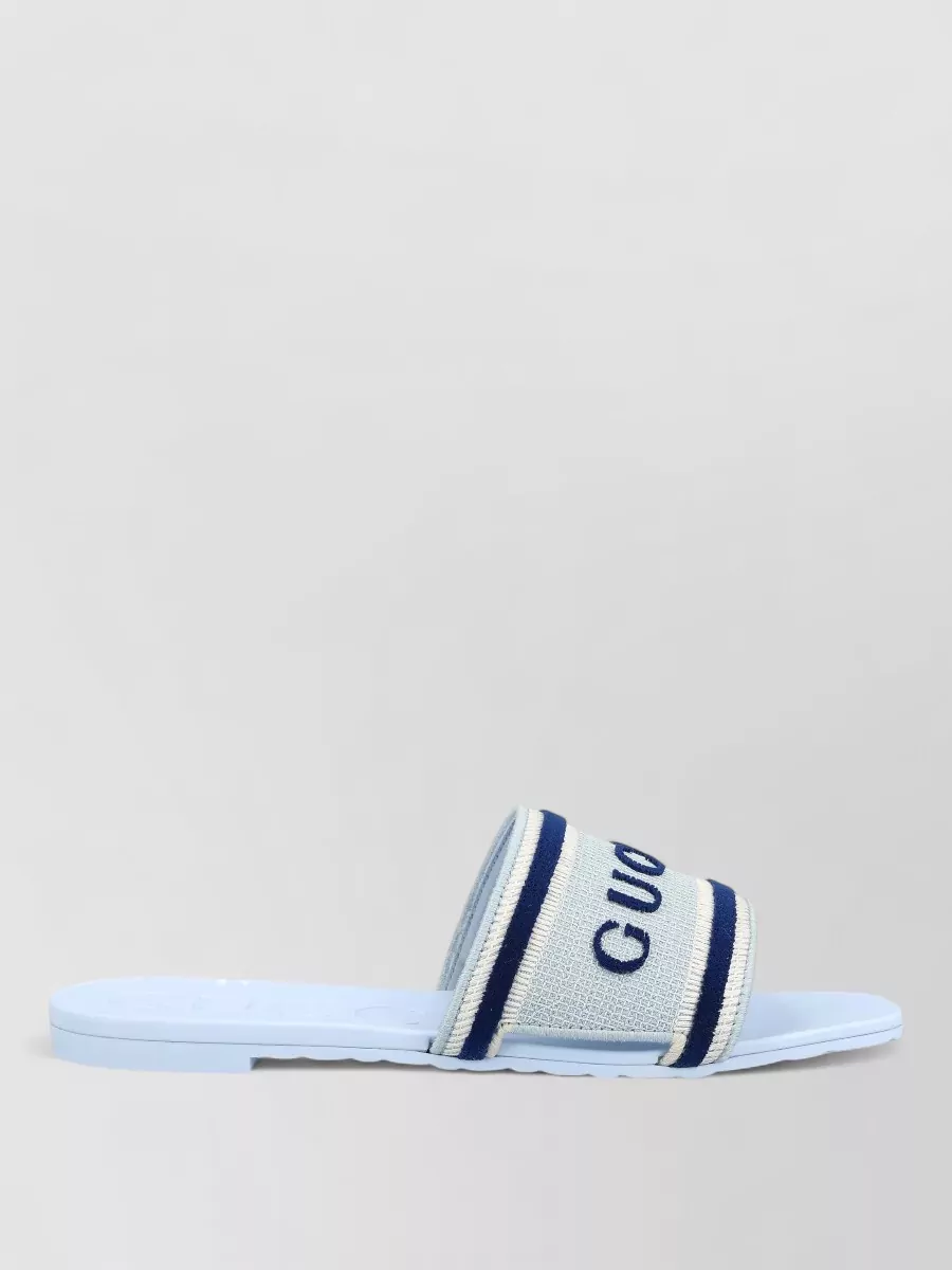 Gucci logo-embroidered slide sandals