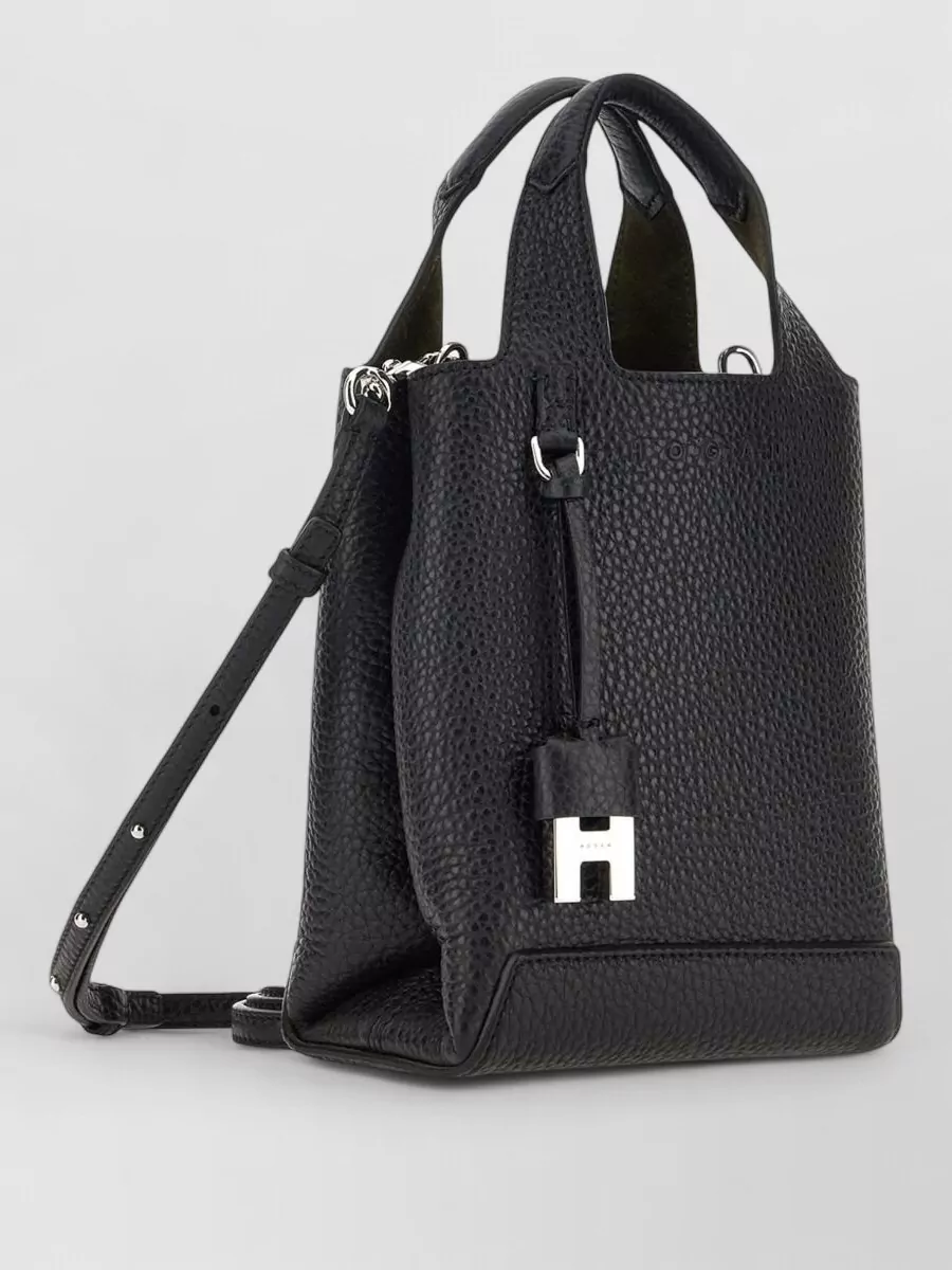 Hogan Leather Tote Bag Small Size Handles