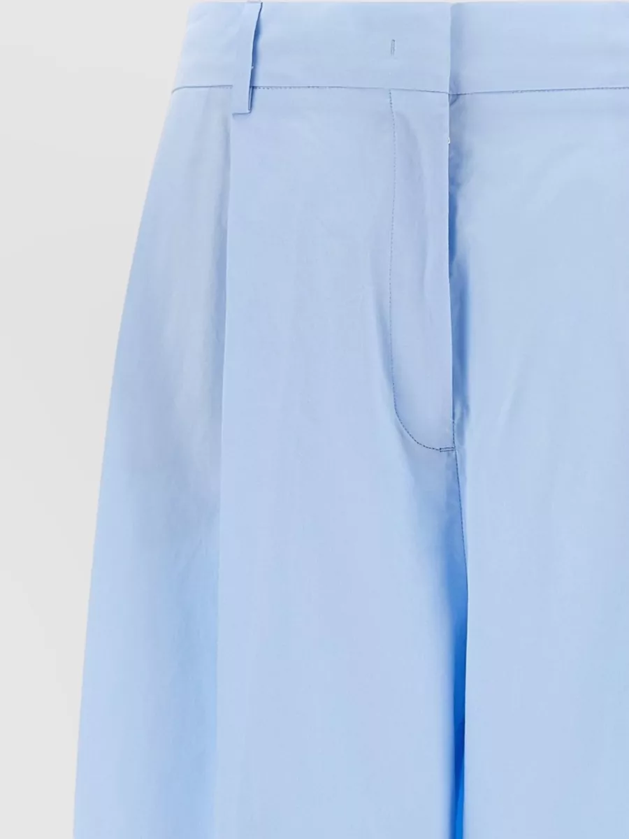 Fabiana Filippi Cotton High-Rise Wide-Leg Tailored Trousers