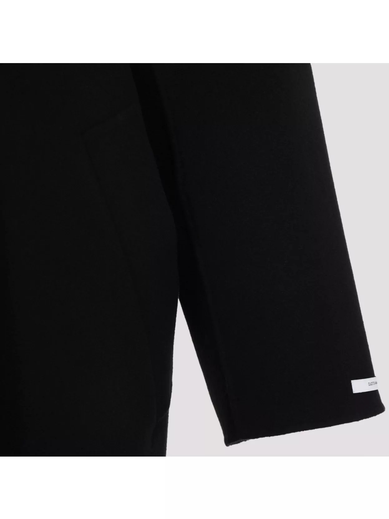 Sportmax Fiore Ankle-length Wool Coat In Black