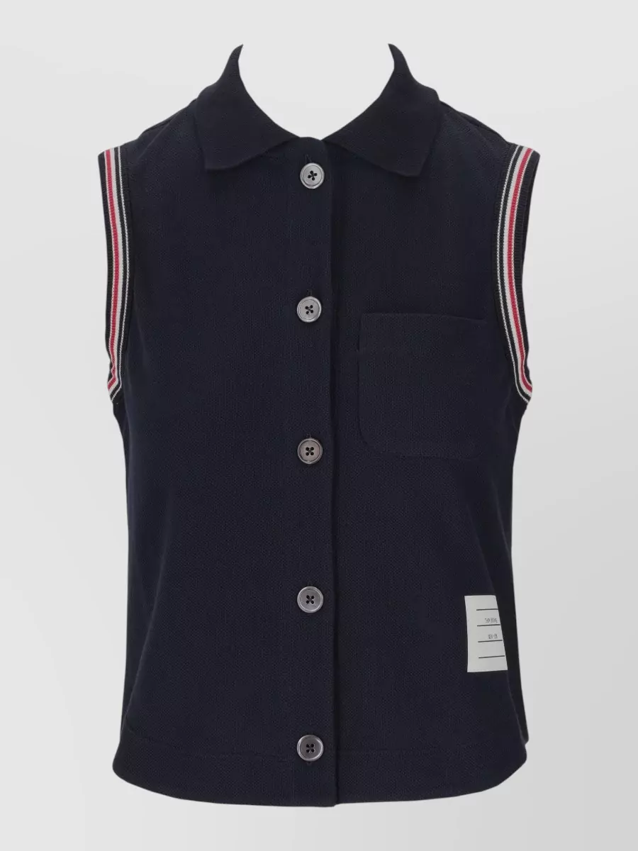 Thom Browne Sleeveless Piqué Waistcoat