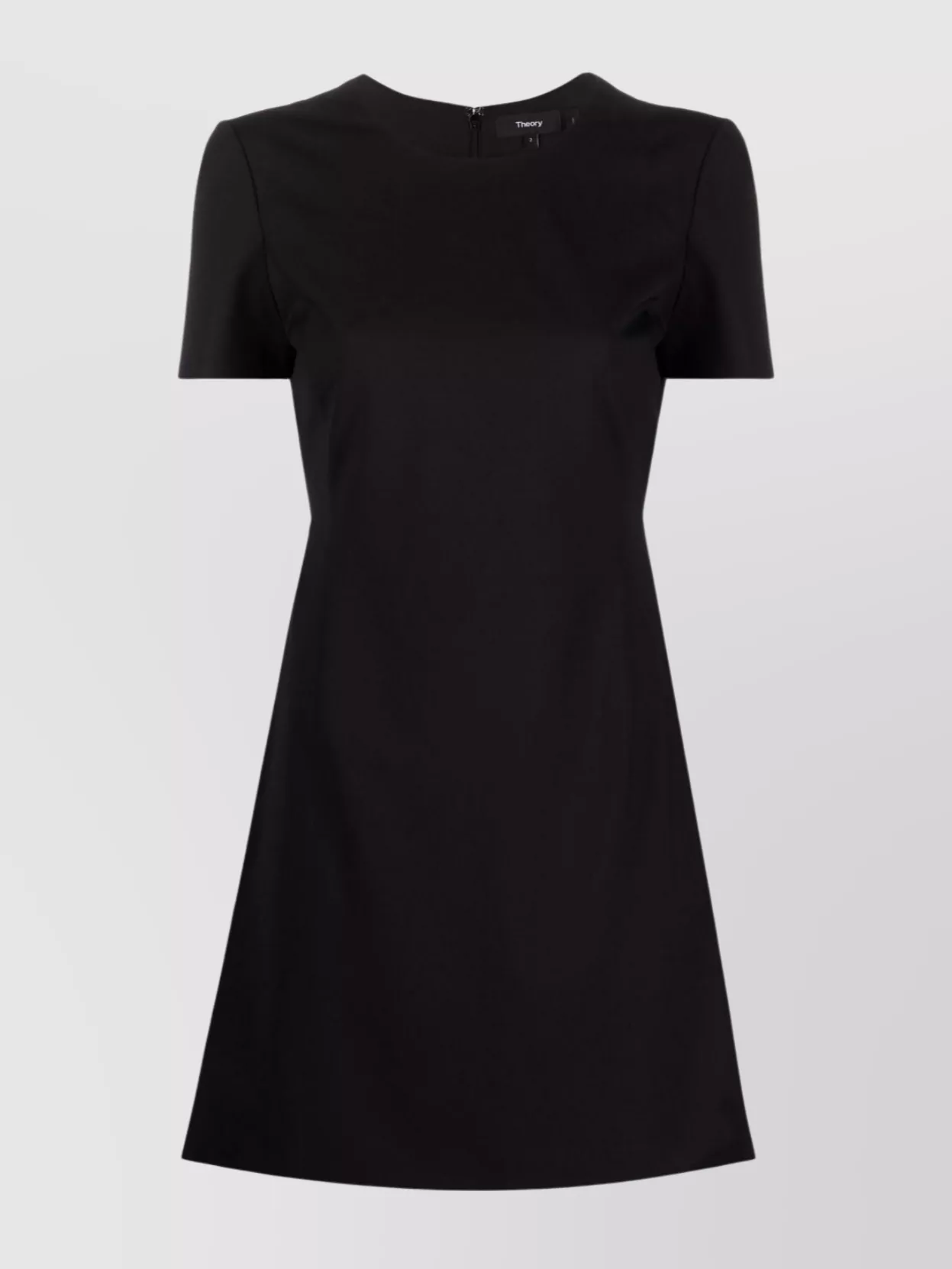 Theory Fitted Silhouette Mini Dress With Short Sleeves