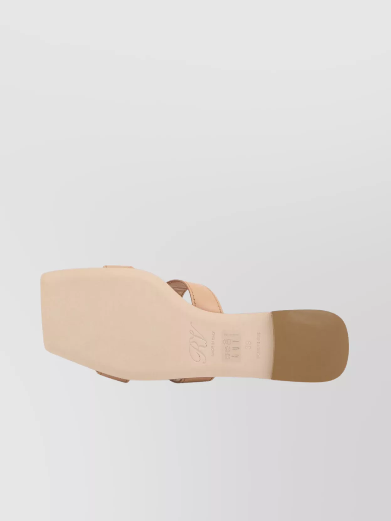 Roger Vivier Square Buckle Leather Slides