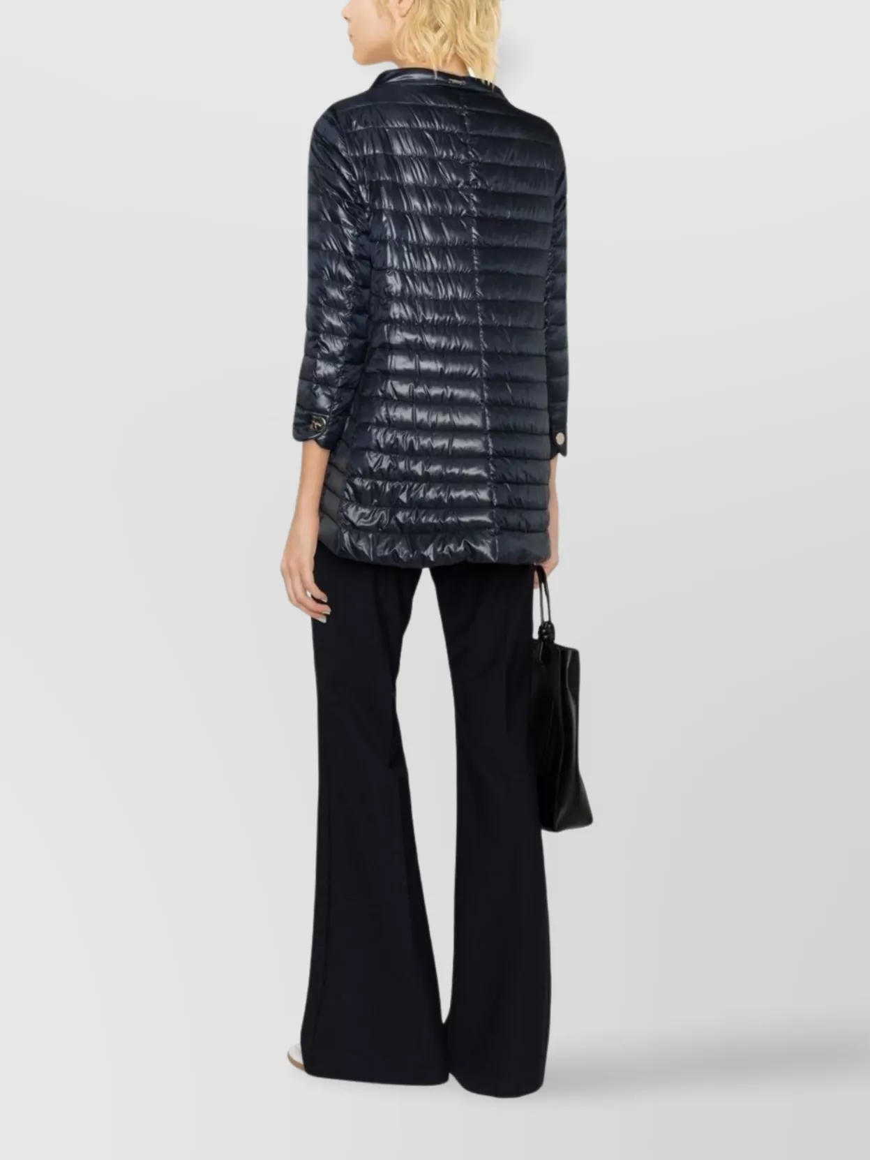 Herno A-Line Quilted Down Jacket With Funnel Neck