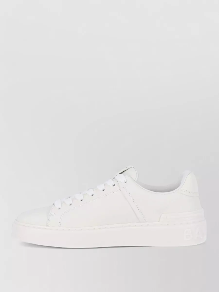 Balmain Leather Low-Top Sneakers
