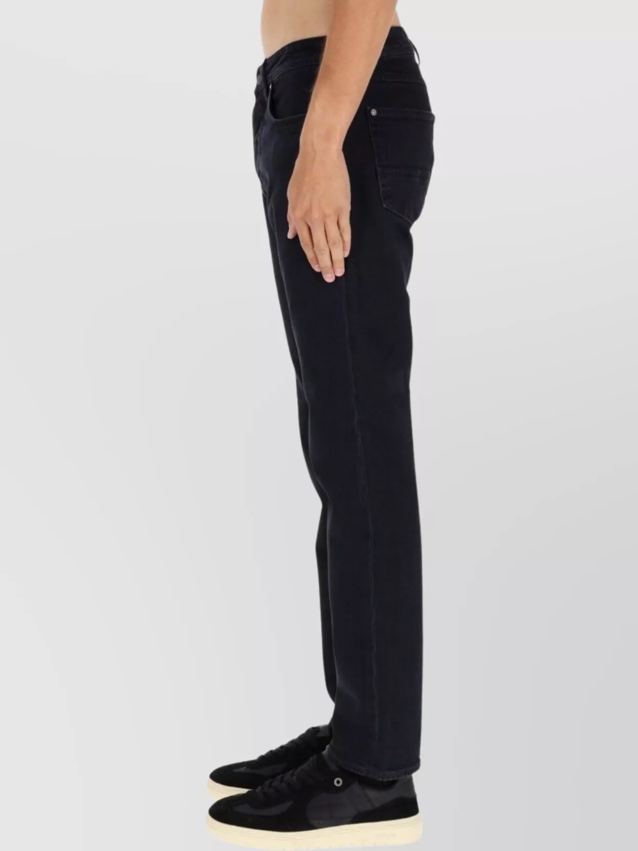 Stone Island Five-Pocket Trousers With Belt Loops And Contrast Stitching