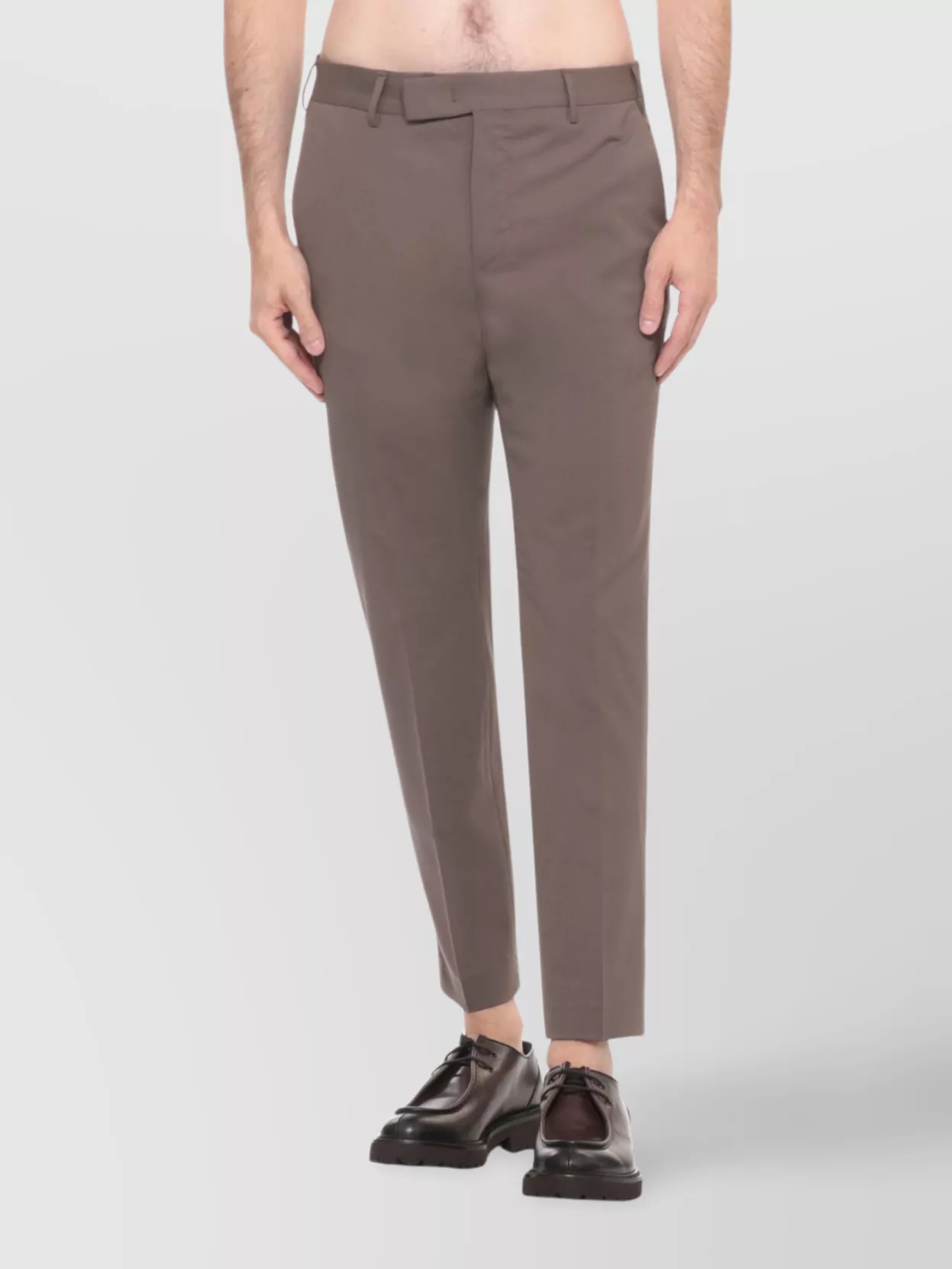 Pt Torino Tailored Virgin Wool Trousers Pockets