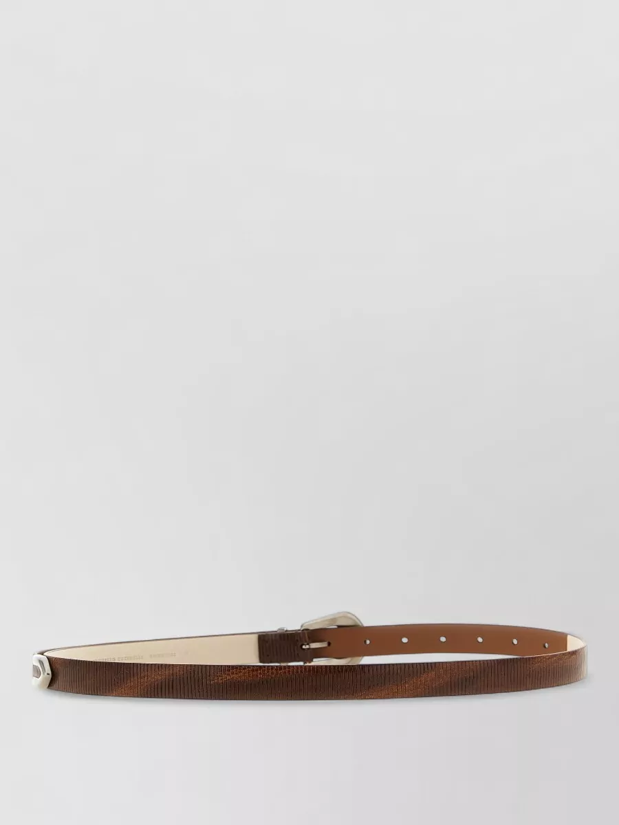 Brunello Cucinelli Leather Carved Belt