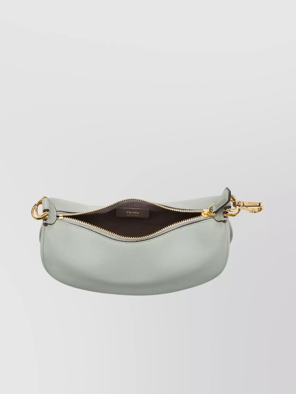 Fendi Women Powder Blue Leather Mini Graphy Handbag