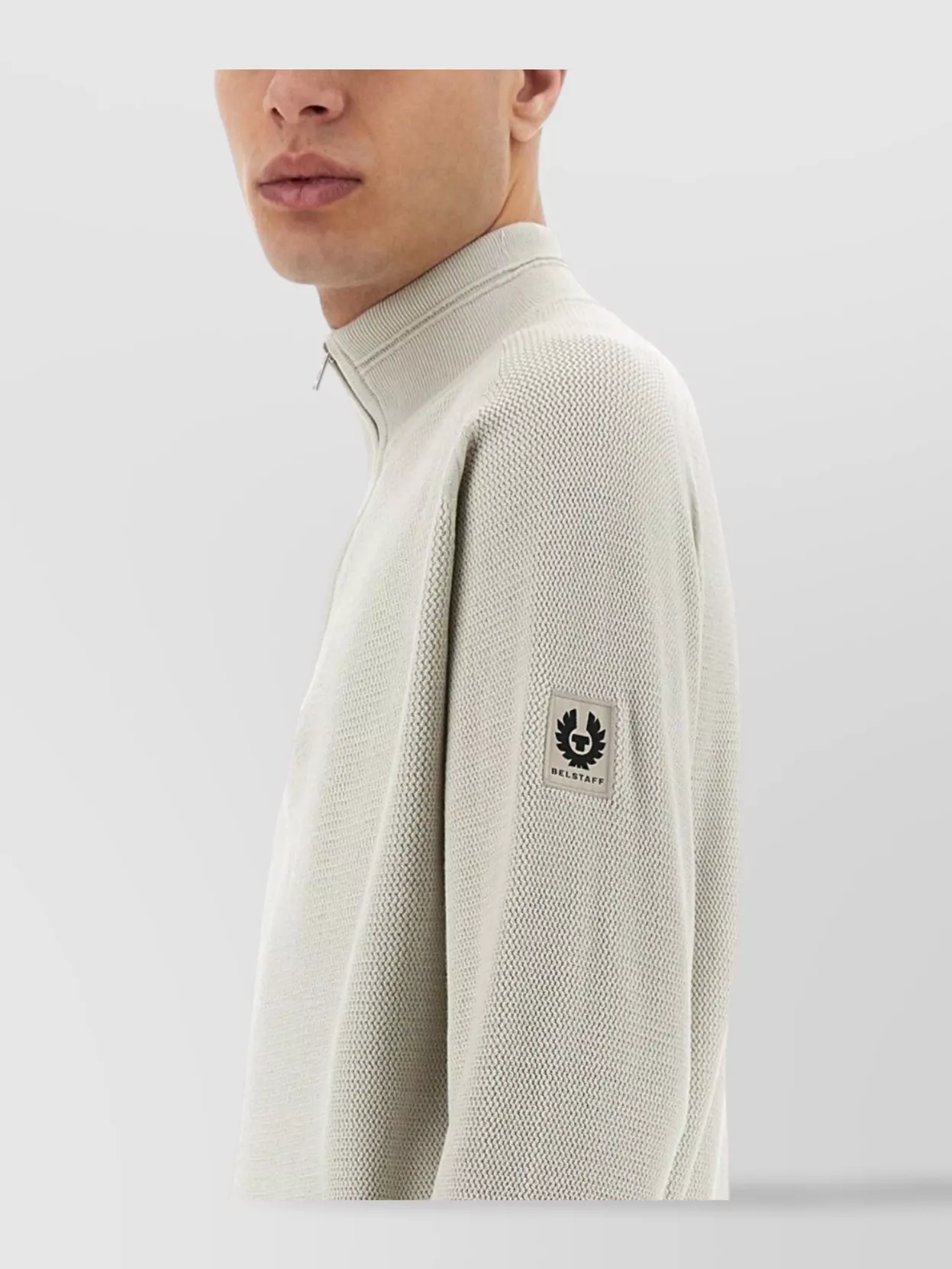 Belstaff Zip Sweater Textured Knit