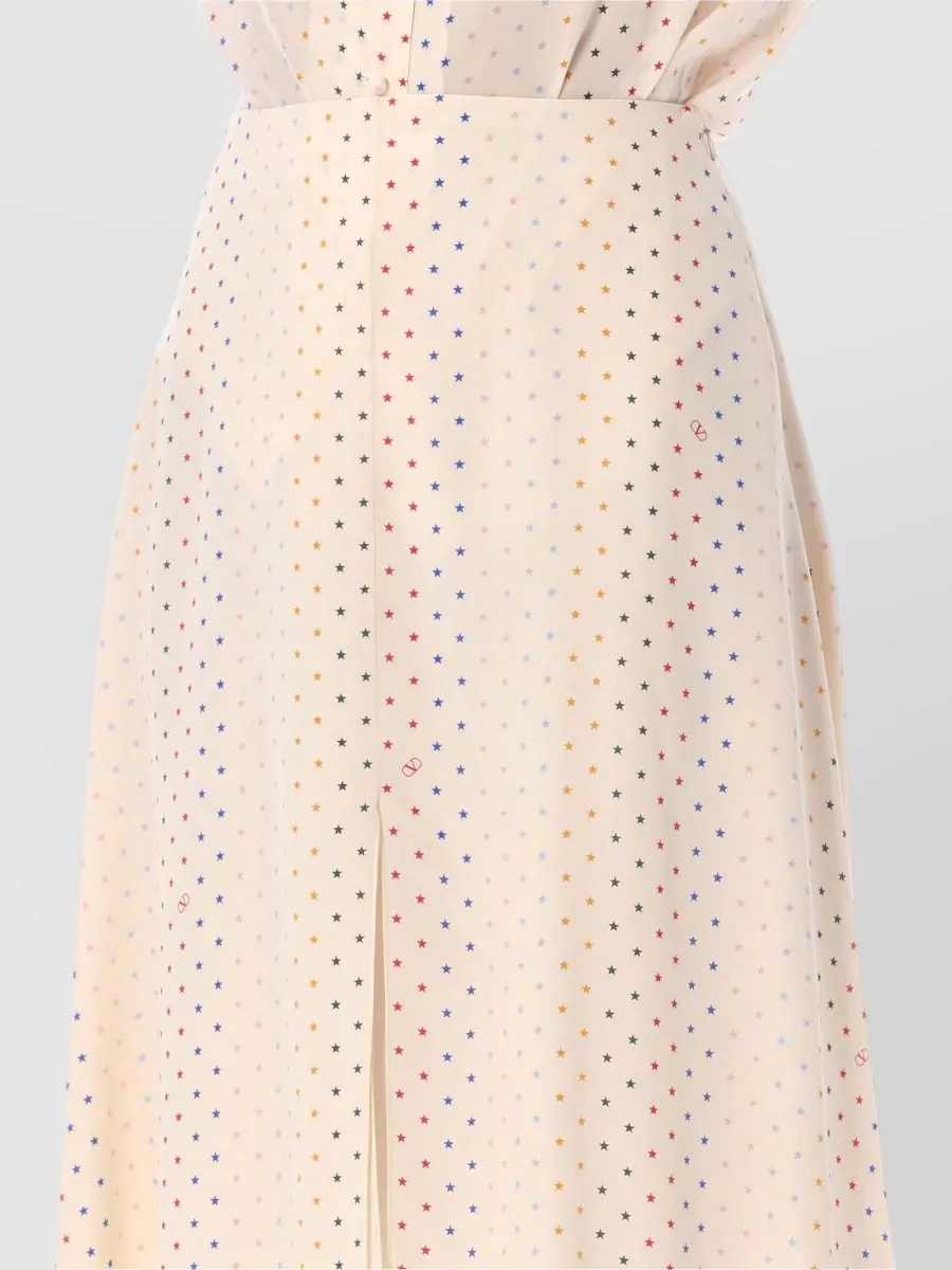 Valentino Garavani Silk High-Rise Flared Midi Skirt