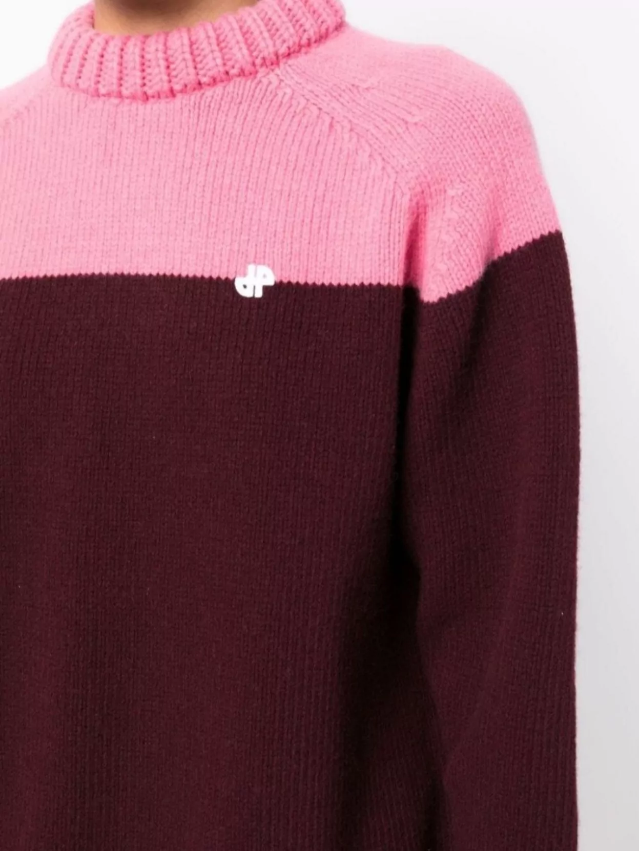 Patou Two-tone Wool Knitted Jumper
