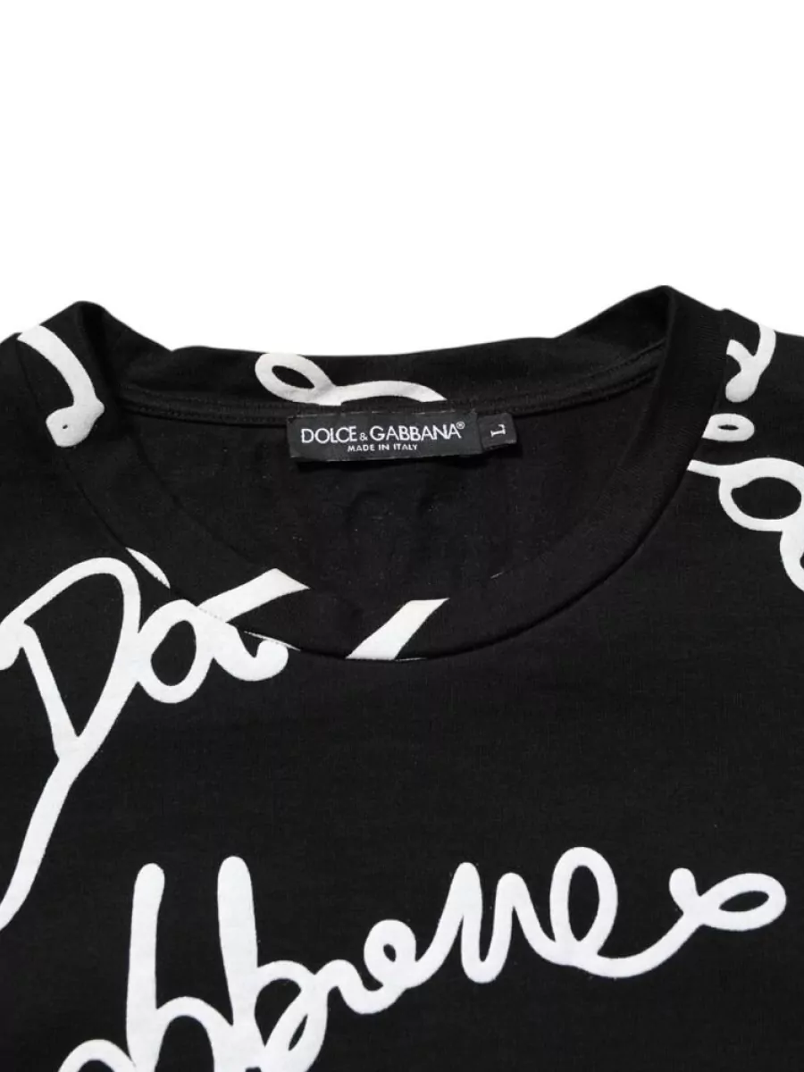 Dolce&Gabbana Cotton Logo-Print Crew-Neck T-Shirt