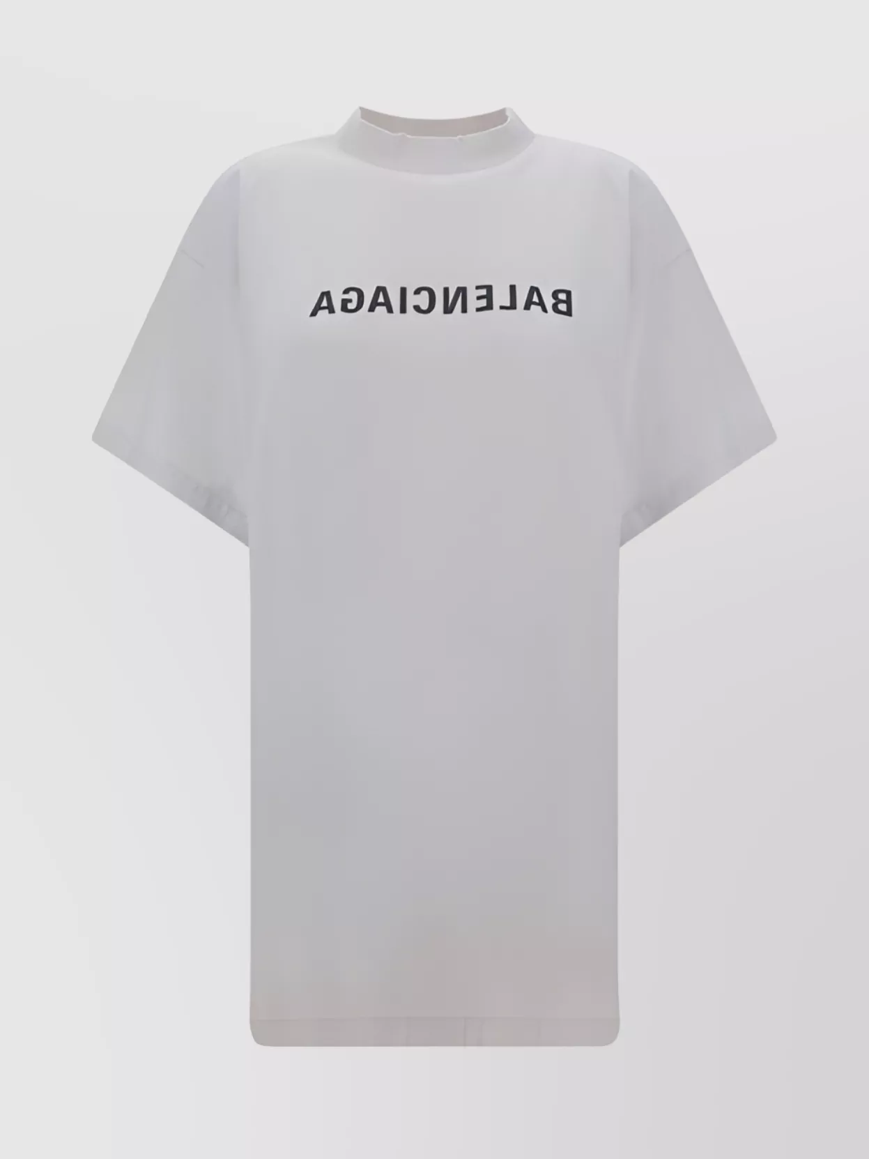 Balenciaga Oversized T-shirt With Distressed Cut-out Back In Gray