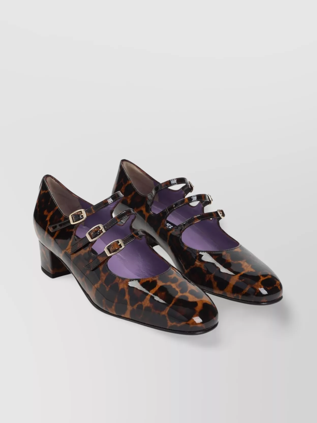 Carel Kina Mary Jane Pumps With Leopard Pattern