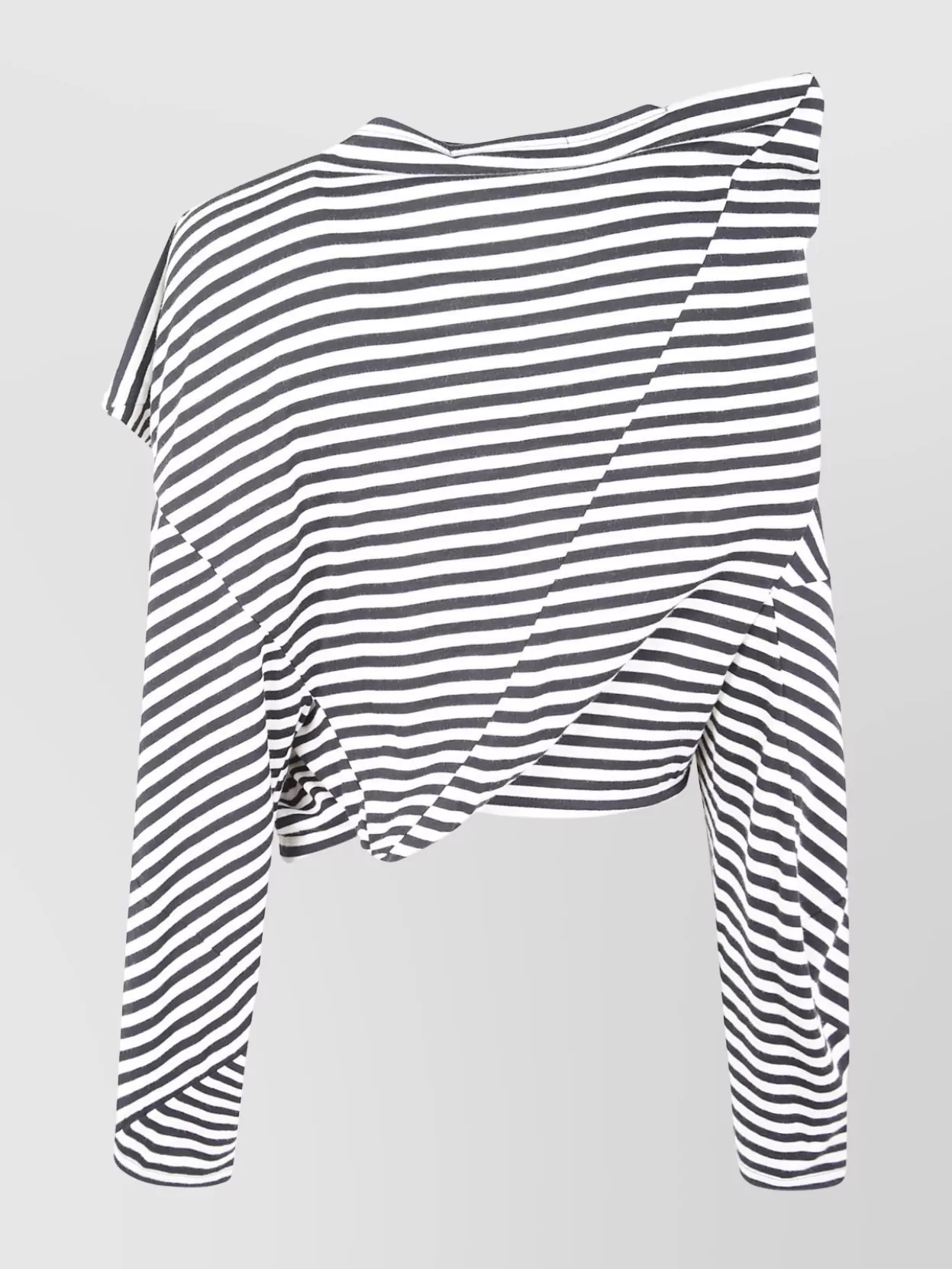 Junya Watanabe Striped Long Sleeve Asymmetric Top