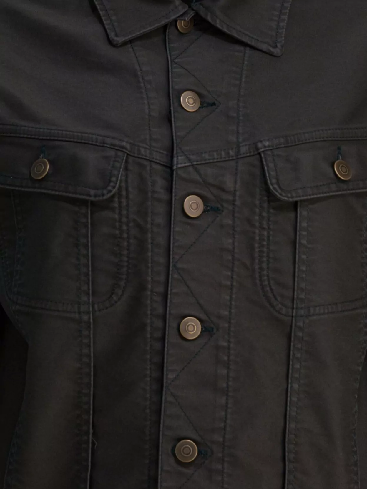 Maison Margiela Denim Jacket With Collared Design And Pockets In Black