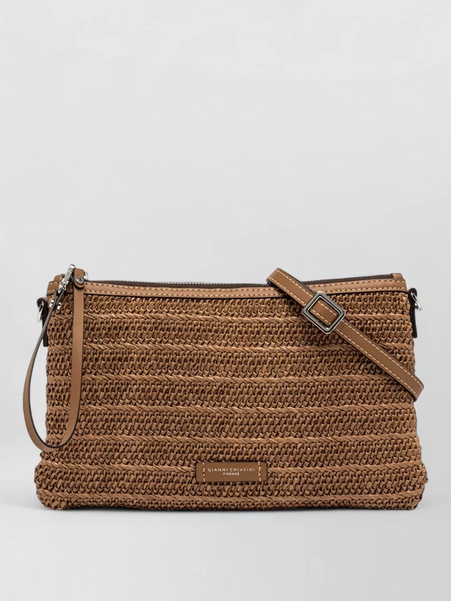 Gianni Chiarini Marcella Clutch Bag Woven Strap Hardware