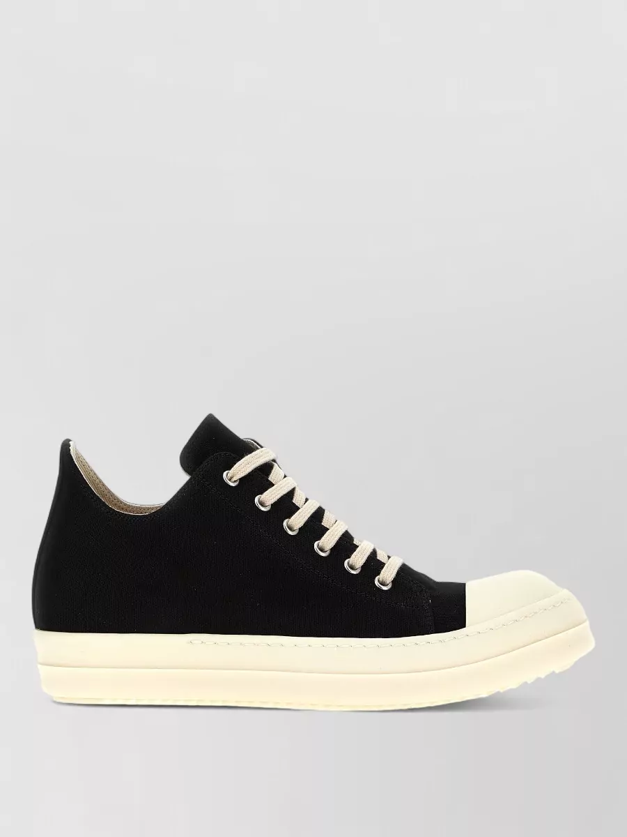 Rick Owens Drkshdw Low Profile Canvas Sneakers Rubber Sole