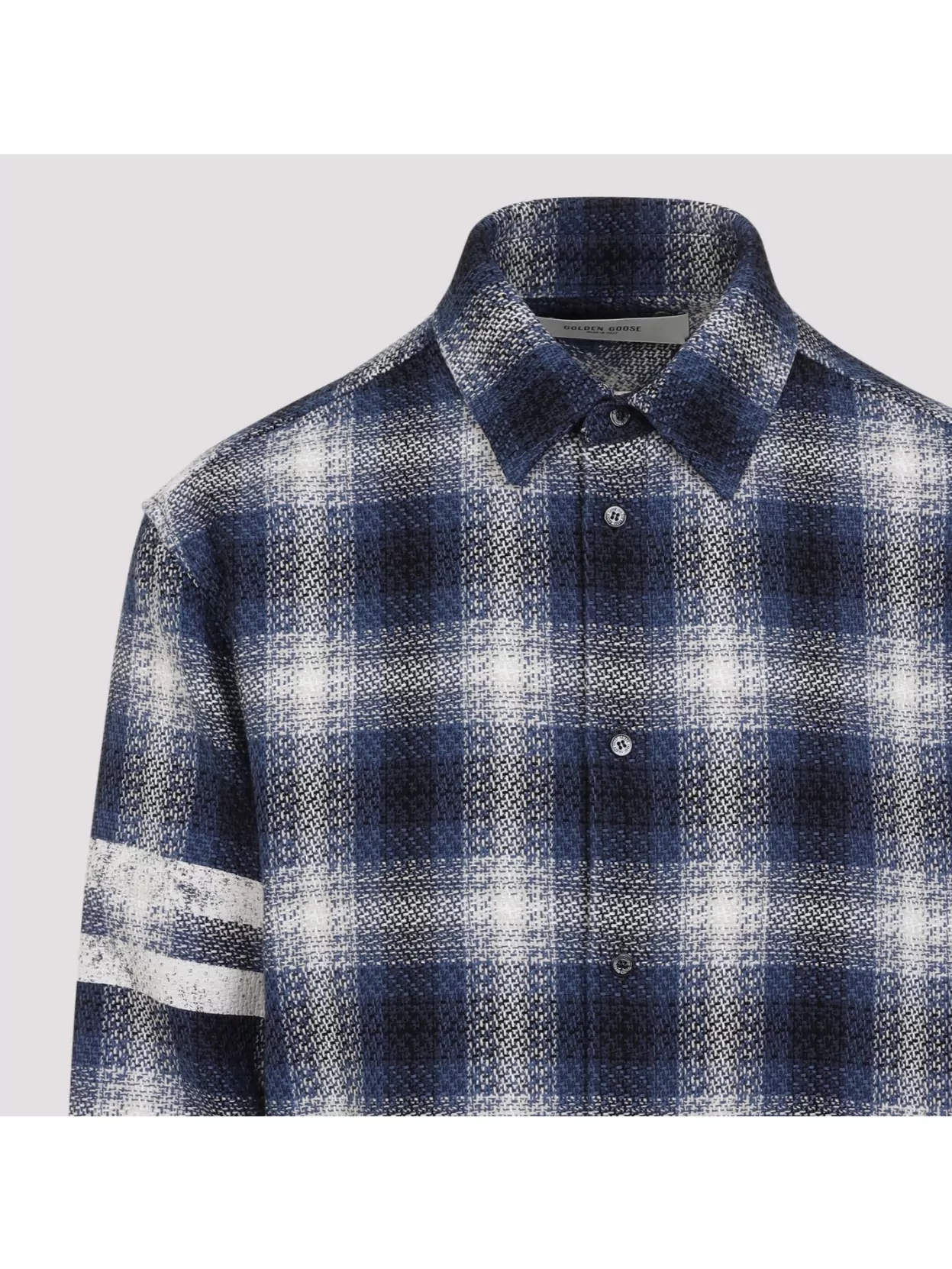 Golden Goose Multicolor Shirt With Check Motif And Stripes On The Sleeves