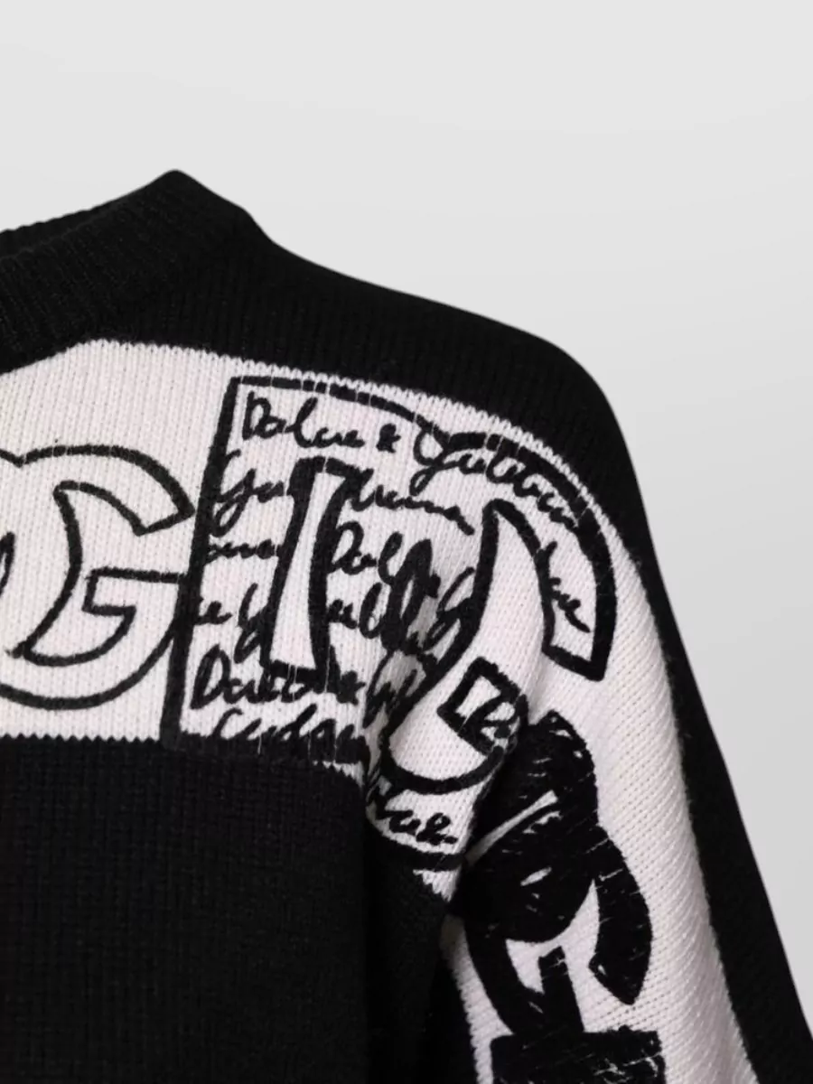 Dolce&Gabbana Cashmere Logo-Print Sweater