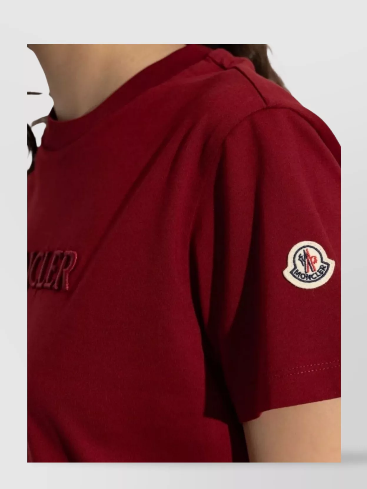 Moncler Cotton T-Shirt Embroidered Logo